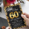 Stylish Black & Gold 60th Surprise Birthday Party