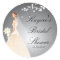 Stylish Black & Grey Bride Bridal Shower Sticker