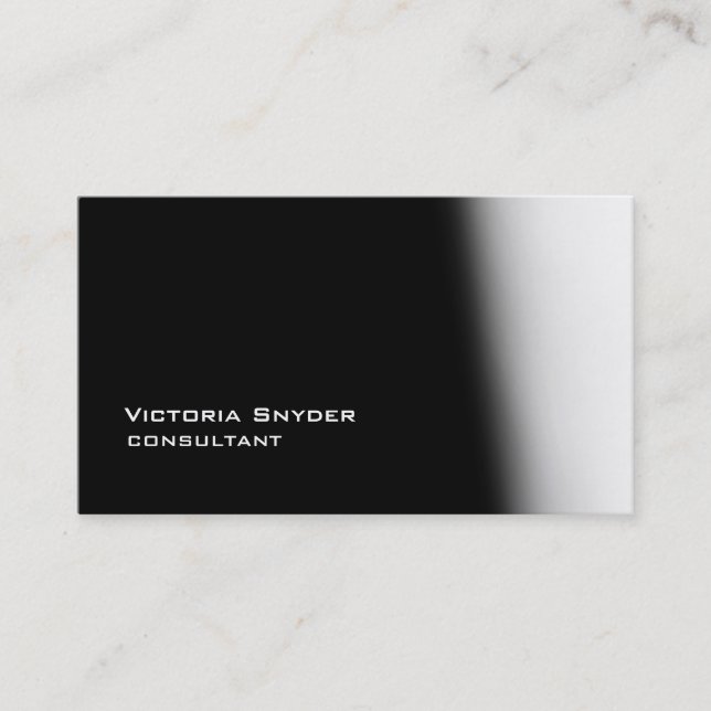 Stylish Black Grey Modern Professional Business Card (Front)