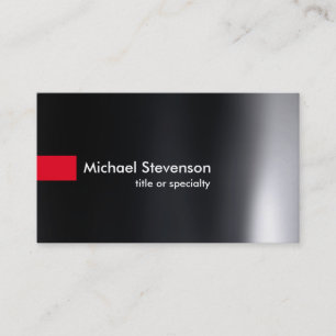 Stylish Black Grey Red Modern Unique Consultant Business Card