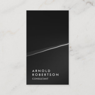 Stylish Black Grey Trendy Consultant Business Card