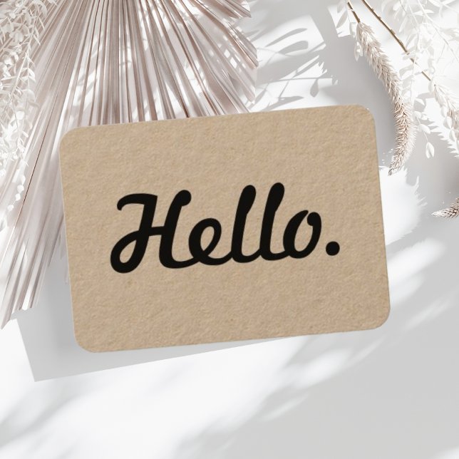 Stylish Black Hello Script Clean Rustic Craft  Business Card (Creator Uploaded)