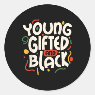 Stylish Black History Month Celebration Classic Round Sticker