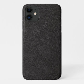 Stylish Black Leather With Texture iPhone 11 Case