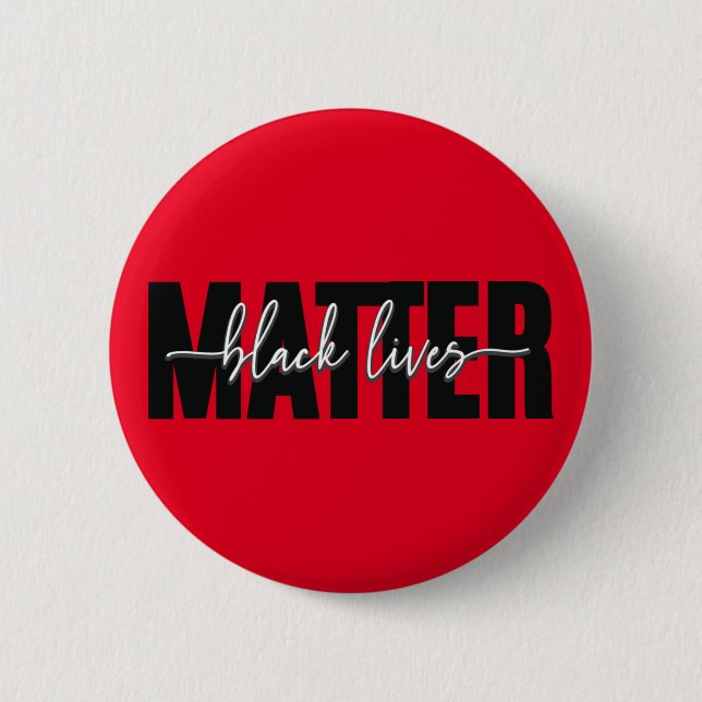 Stylish Black Lives Matter Typography   6 Cm Round Badge (Front)