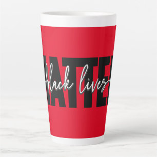 Stylish Black Lives Matter Typography  Latte Mug