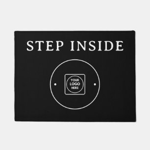 Stylish Black Modern Business Logo doormat