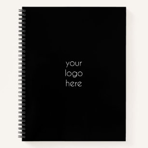 Stylish Black Modern Professional Business Logo Notebook