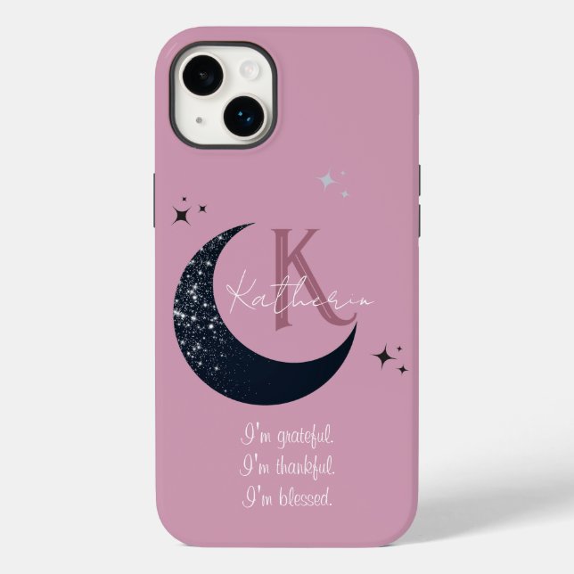 Stylish Black Moon Case-Mate iPhone Case (Back)