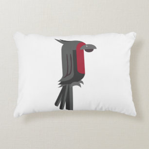 Stylish Black Palm Cockatoo Decorative Cushion