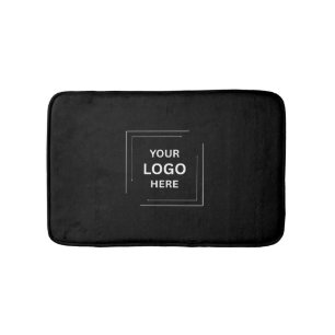 Stylish Black Professional Branding Style Bath Mat