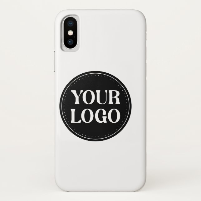 Stylish Black QR Code Design | Elegant Brand Case-Mate iPhone Case (Back)