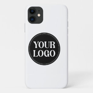 Stylish Black QR Code Design   Elegant Brand iPhone 11 Case