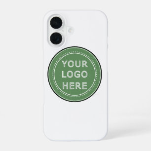 Stylish Black QR Code Design Elegant Brand iPhone 16 Case