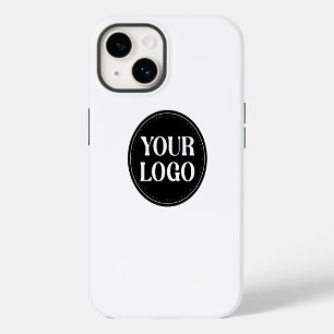 Stylish Black QR Code Design Elegant Brand iPhone 14 Case