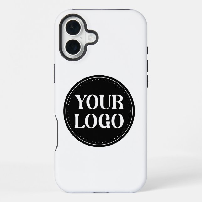 Stylish Black QR Code Design | Elegant Brand iPhone Case (Back)