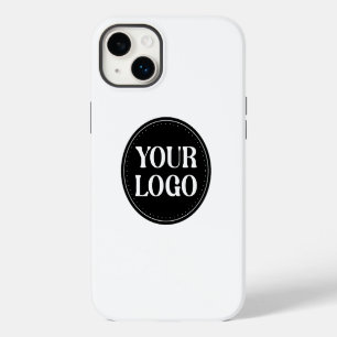 Stylish Black QR Code Design Elegant Brand iPhone 14 Plus Case