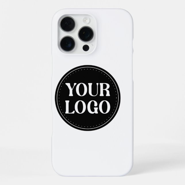 Stylish Black QR Code Design | Elegant Brand iPhone Case (Back)