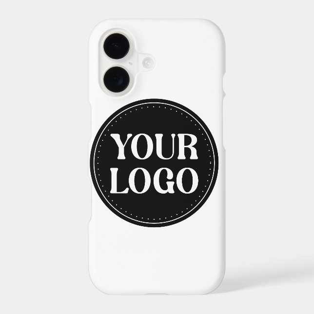 Stylish Black QR Code Design | Elegant Brand iPhone Case (Back)