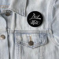 Stylish Black Retro Typography Best Man Groomsmen