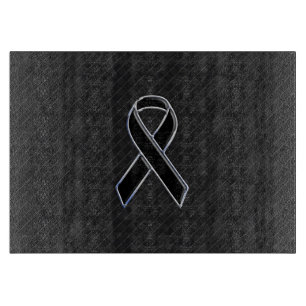 Stylish Black Ribbon Awareness Cutting Board