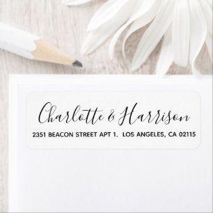 Stylish black script modern elegant chic wedding