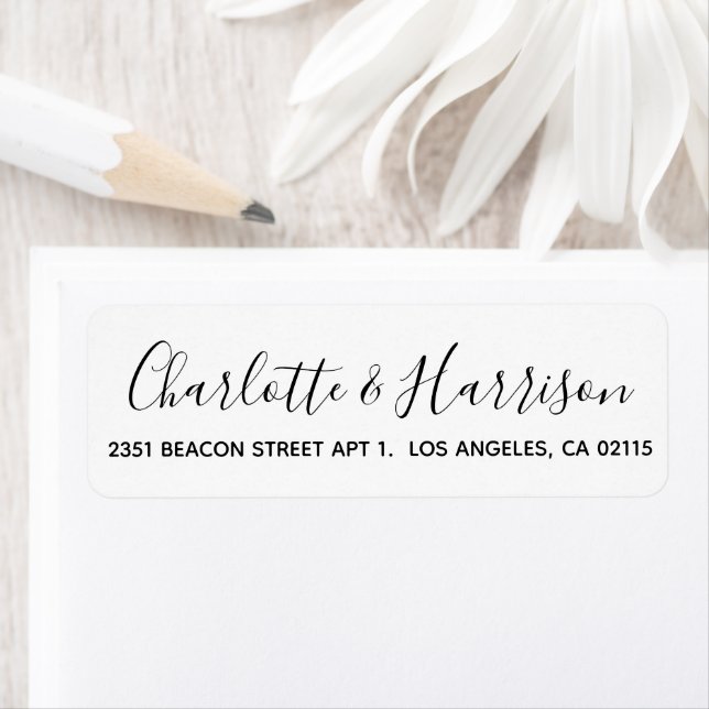 Stylish black script modern elegant chic wedding (Insitu)