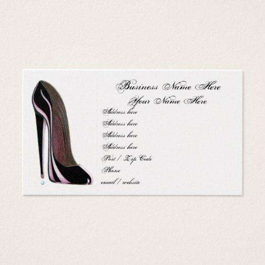 Stylish Black Shoe Business Card