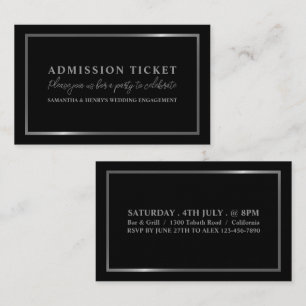 Stylish Black & Silver, Admission Ticket
