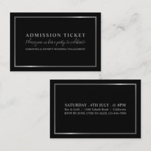 Stylish Black & Silver, Admission Ticket