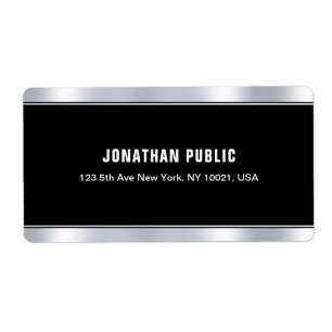 Stylish Black Silver Elegant Template Shipping