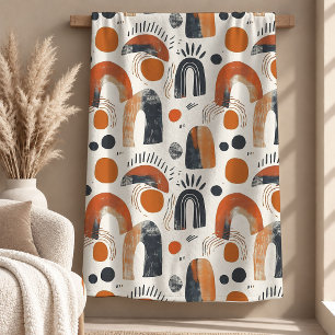 Stylish Black Terracotta Rainbow Blanket Design