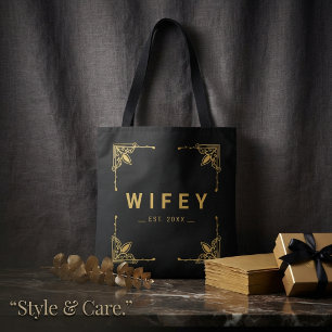 Stylish Black Tote Bag for the Modern Wifey