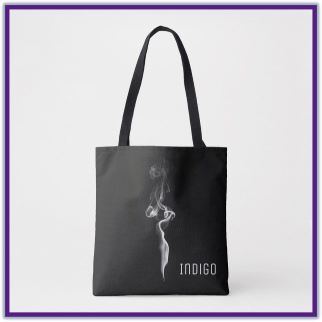 Stylish Black White and Grey Smoke Tote Bag (Creator Uploaded)