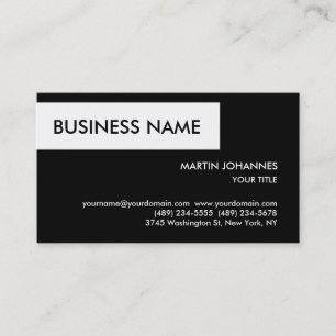 Stylish Black White Chic Business Card