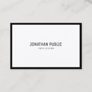 Stylish Black White Elegant Modern Simple Template Business Card