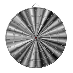 Stylish Black White Grey Silver Pattern Dartboard