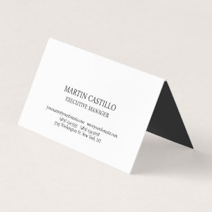Stylish Black White Modern Professional Serif Font Business Card