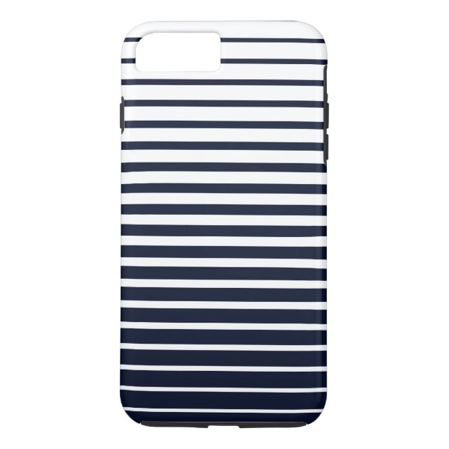   Stylish Black & White Monogram  Stripes Case-Mate iPhone Case (Back)