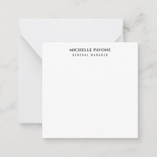Stylish Black & White Simple Plain Professional Card