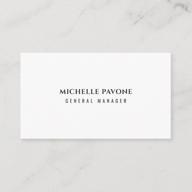 Stylish Black & White Simple Plain Professional Enclosure Card (Front)