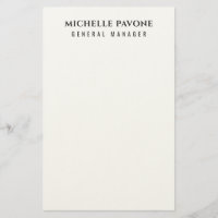 Stylish Black & White Simple Plain Professional