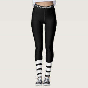 Stylish black white workout  leggings