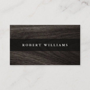 Stylish black wood elegant professional business card