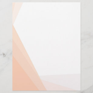 Stylish Blank Template Apricot White Colour Custom Custom Letterhead