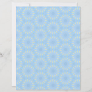 Stylish Blue and Yellow Geometric scrapbook paper