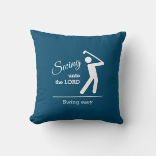 Stylish Blue Christian Golf  Cushion