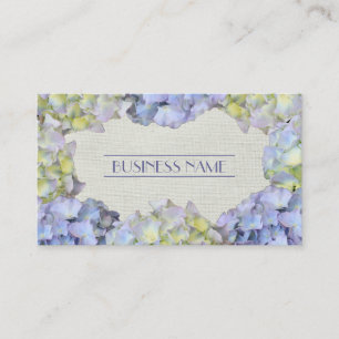 Stylish Blue Hydrangea Flowers Business Cards