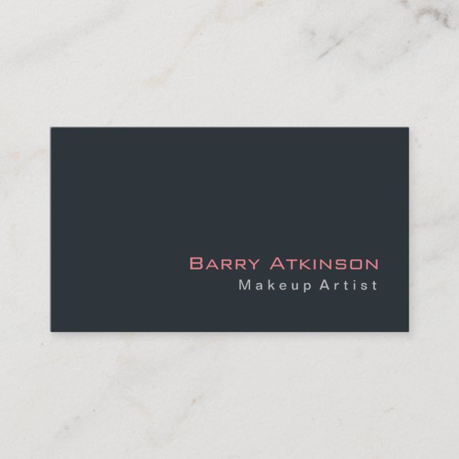 Stylish Blue Makeup Artist Hairdresser Salon Spa Business Card (Front)