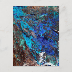 Stylish Blue Marble Stone Postcard